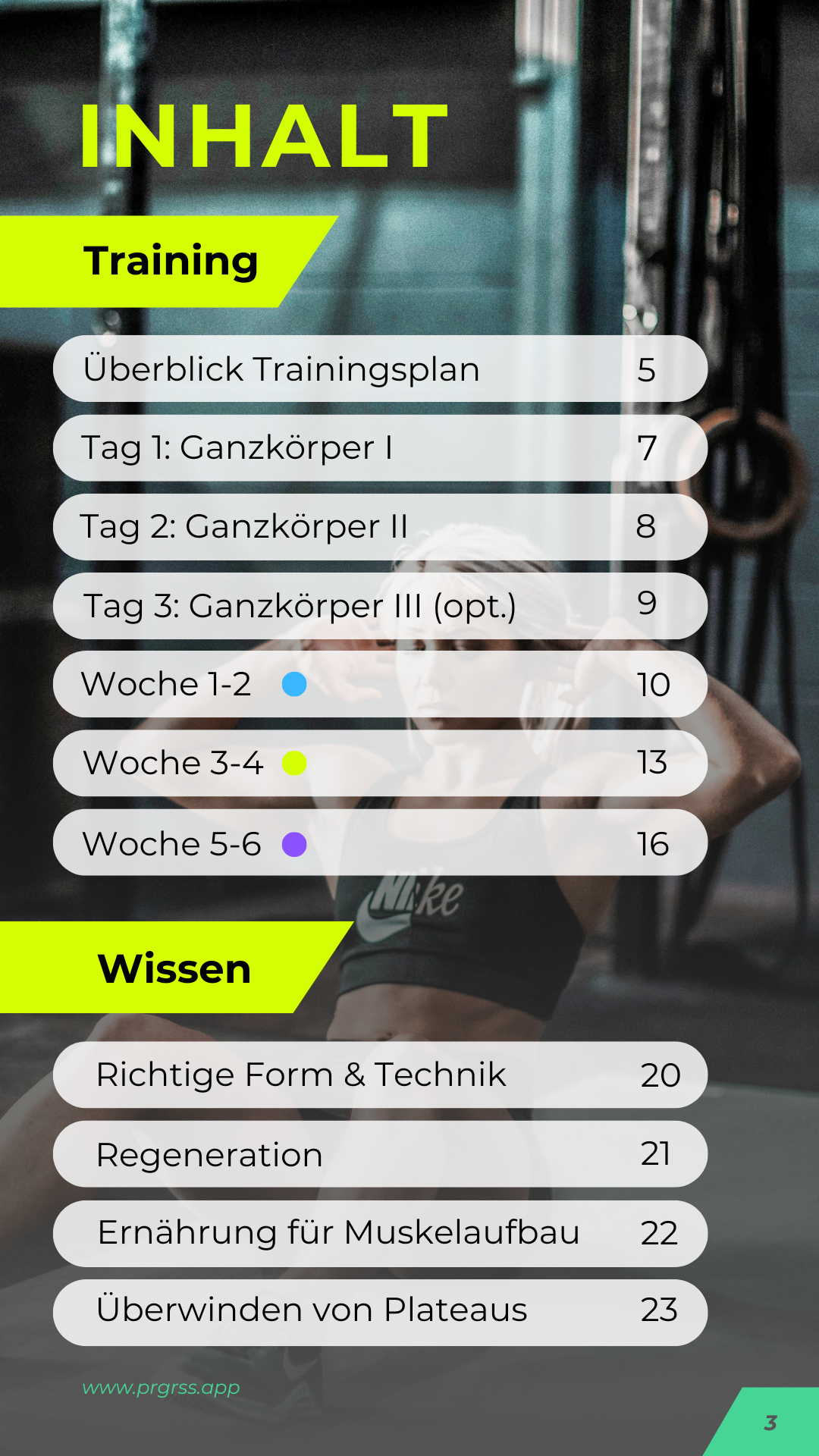 Ganzkörper Trainingsplan - 6 Wochen